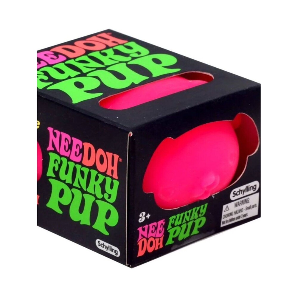 Schylling Official Needoh Funky Pup Squishy Nee doh Pink